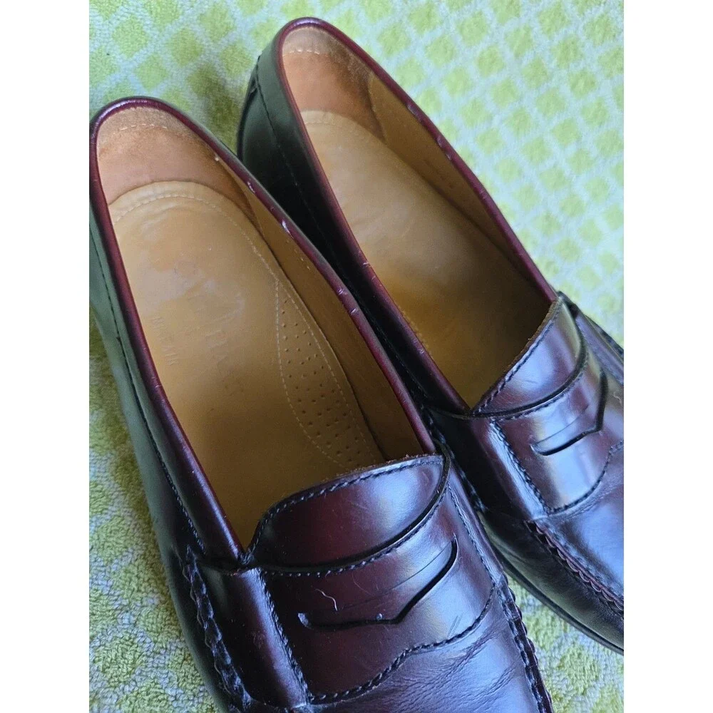 Cole Haan Air Burgundy/Cordovan Leather Slip-On Penny Loafer Shoes Men's 8 M